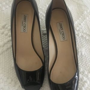Authentic Jimmy Choo Patent Leather Wedges